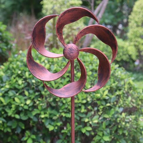 360 Degrees Metal Swivel Classical Wind Spinner Willow Leaves for Patio Lawn Outdoor Yard Lawn Garden in Kuwait