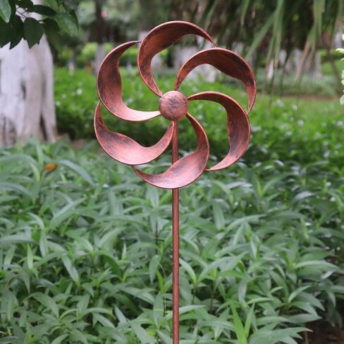 360 Degrees Metal Swivel Classical Wind Spinner Willow Leaves for Patio Lawn Outdoor Yard Lawn Garden in Kuwait