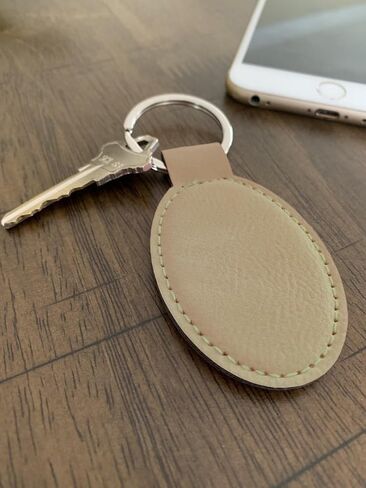 سلسلة مفاتيح Lasergram Oval ، علامة السلام ، نقش شخصي in Kuwait
