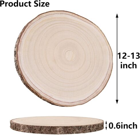 10 Pcs Natural Paulownia Wood Slices 7-8 Inches,Wood Slices for Centerpieces Table Decorations,Unfinished Rounds Wood for Crafts,Wood Slice for Rustic Wedding Decoration Projects in Saudi Arabia