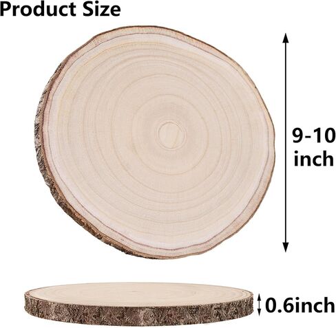 10 Pcs Natural Paulownia Wood Slices 7-8 Inches,Wood Slices for Centerpieces Table Decorations,Unfinished Rounds Wood for Crafts,Wood Slice for Rustic Wedding Decoration Projects in Saudi Arabia