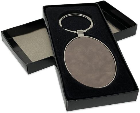 سلسلة مفاتيح Lasergram Oval ، كلب Dachshund ، نقش مخصص (الإطار المعدني) in Kuwait