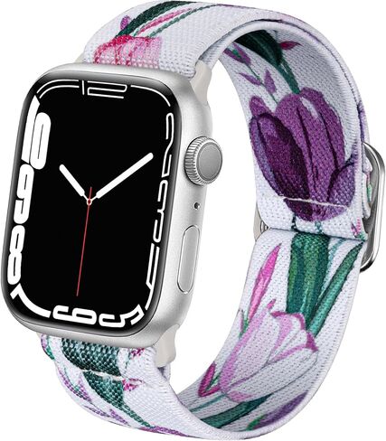 Smooth Stretchy Band Compatible with Apple Watch Series 10 9 8 7 6 5 4 3 SE Bands Women Men, Stylish Gradient Color Elastic Band for iWatch Apple Watch 38 40 41 42 44 45 46 49 mm Accessories in Kuwait