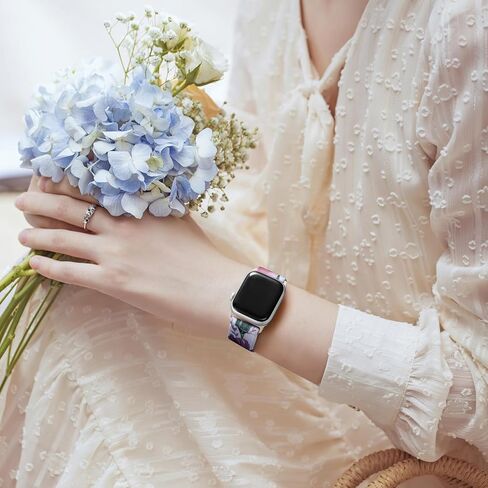 Smooth Stretchy Band Compatible with Apple Watch Series 10 9 8 7 6 5 4 3 SE Bands Women Men, Stylish Gradient Color Elastic Band for iWatch Apple Watch 38 40 41 42 44 45 46 49 mm Accessories in Kuwait