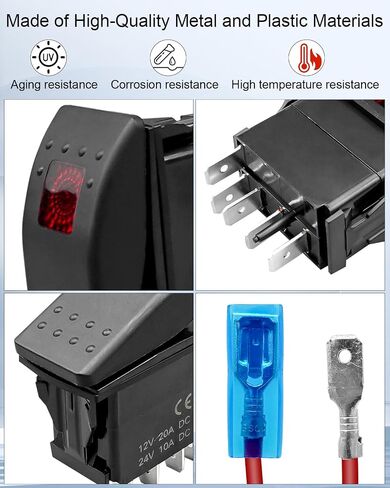 مفتاح الروك مناسب لمولد RV Onan Cummins ، مفتاح البدء عن بُعد استبدال 308-1062 3081062 ، مع ضوء مؤشر 5 دبوس الأسلاك in Saudi Arabia