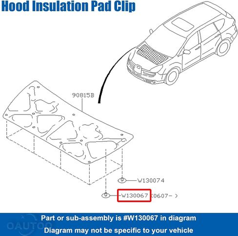 OAUTOO 25pcs Engine Cover Fender Liner Retainer Floor Pan Splash Shield Clip for Subaru 909130067, Hyundai 86590-3S000 Crosstrek Forester Impreza Legacy Outback Tribeca WRX STI 2001-On in Saudi Arabia