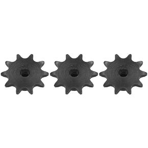 3Pcs 10 Teeth Steel Sprocket, 5307-1006-0010 Drive Gear Repair Replacement Accessory 8mm Pitch 6mm D Hole Set for Bicycle Mechanical Equipment