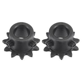 uxcell #25 Chain Roller Sprocket, 6mm Bore 1/4" Pitch 11 Tooth Single Strand Chain Sprocket, C45 Carbon Steel 25 Roller Chain Sprocket with Set Screws for ISO 04C Chain, 2Pcs