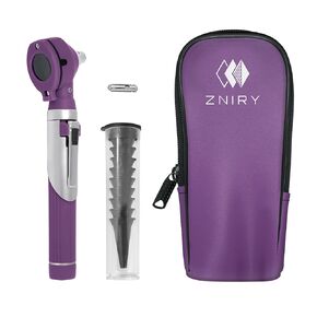 Fiber Optic Mini Otoscope - Ear Scope with Light, Ear Infection Detector (Purple Color) Reguler