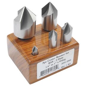 HHIP 2001-2006 5 Piece 90 Degree 1/4-1" High Speed Steel Countersink Set