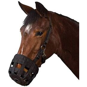 Horse Grazing Muzzle with Halter for Horse Easy Breathe and Comfortable (Large Horse)