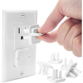 Bates- Outlet Covers Baby Proofing, 10 Pack, 3 Prongs, Plug Covers Baby Proofing, Baby Proof Outlet Covers, Child Proof Outlet Cover, Outlet Plug Covers, Baby Outlet Cover, Childproof Outlet Cover