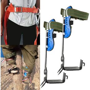 TFCFL Tree Climbing Tool Adjustable Lanyard Tree Pole Climb Spike Rope Rescue Tool Climbing Spikes Adjustable Climbing Tree Shoes Steel Adjustable Lanyard Rope Rescue Protective Belt