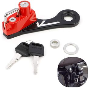 GUAIMI Motorcycle Helmet Lock Anti-Theft Helmet Security Lock Compatible with Twins Bonneville Thruxton Scrambler-Black