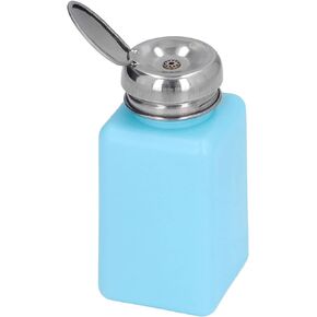 200ml Solvent Dispenser, Press Type Alcohol Dispenser Pump, Stainless Steel Liquid Dispenser Pump, for Acetone, IPA Solvent, Oil, etc.(Blue)