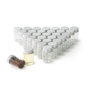 40ml Glass vials 30pcs,With aluminum screw cap30pcs Clear Glass Bottles