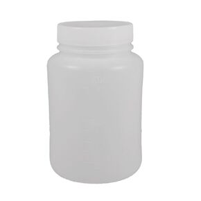 uxcell a12101800ux0403 Laboratory Chemical Storage Case White Plastic Widemouth Bottle 500mL
