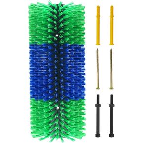 livestock scratching brush green goat brush cow scratcher Brush Anti-itch Tool Massage Grooming cattle Brush with 4 Screws for Goat,Cattle,Cow,Sheep, Horses,Pigs and Other Livestock Animal