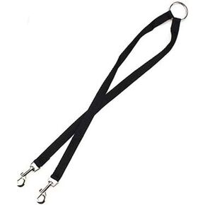Black Double Dog Leash Lead,Adjustable Two Dog Leash Pet Traction Rope with D Coupler N Lead Collars, Harnesses and Leashes for Pet Supplies