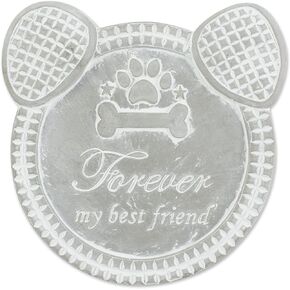 DII Pet Remembrance Cement Stepping Stone Collection, Pawprints on Our Hearts, 9.75 Round, 1 Piece