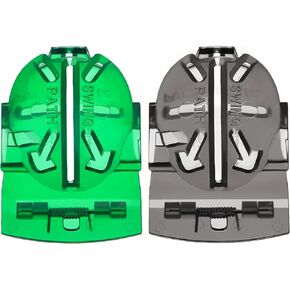 2 Pack Golf Ball Marker Stencil, Golf Ball Line Marker Tool (Green、Black