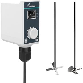 JOANLAB Overhead Stirrer Set 20L 20000 mPas Digital Overhead Mixer Lab Stirrer w/Stirring Rods 100-1500RPM Timing 1min-24h (Stand Included) in Kuwait
