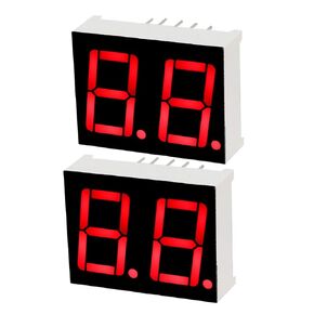 uxcell Common Cathode 10 Pin 2 Bit 7 Segment Display 0.98 x 0.75 x 0.31 Inch 0.55 Inch Red LED Display Digital Tube 10pcs
