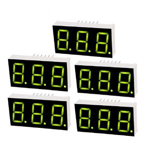 uxcell Common Anode 12 Pin 3 Bit 7 Segment 1.48 x 0.75 x 0.31 Inch 0.55" Yellow Green LED Display Digital Tube 5pcs