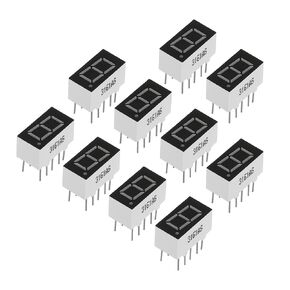 PATIKIL LED Display Digital Tube, 10 Pack Common Cathode 7 Segment 10 Pin 1 Bit 2.1V 0.36" Digit Height LED Display Module for Electronic Driver Board, Red