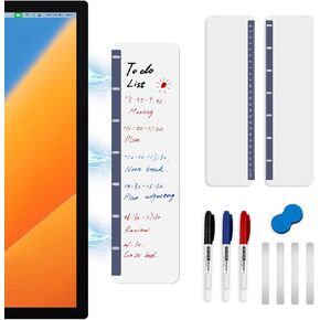 لوحة مذكرة لشاشة الكمبيوتر مكونة من قطعتين، مغناطيس جانبي لامتصاص لوحة رسائل الكمبيوتر، حامل ملاحظات ملحق للمكتب مناسب للمنزل، رسائل سطح المكتب، تزيين الثلاجة in Kuwait