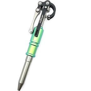 EDC Titanium Tactical Pen,Bolt Action Pen,Tactical Pens Self Defense,Unique Writing Pen Gift for G2 Refills (Multicolor)