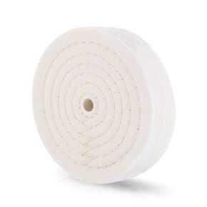 Buffing Wheels for Bench Grinder - 8 Inch Extra Thick Buffing Wheel Fine Cotton Sewn Rigid Treated Spiral with a 1/2" Center Arbor Hole - 80 Ply Polishing Wheel for Bench Grinder (2 Pack) – by Drixet