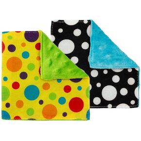 S&T INC. Crinkle Squares Baby Toys, 6 Inch x 6 Inch, City Dots, 2 Pack