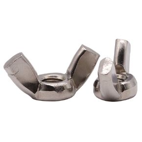 1/4-20 (30 Pcs) Stainless Wing Nuts, 304 Stainless Steel 18-8 Butterfly Wing Nuts, Hand Twist Tighten Ear Wingnuts