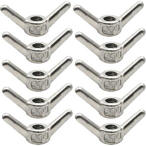 10 PCS Stainless M8 Wing Nuts Metric Thread Butterfly Clips Fasteners Kit in Kuwait