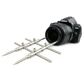 PhotoTrust Professional Stainless Steel Flat & Pointed Tips Lens Spanner Wrench Repairing Opening Tool for Most Cameras Adjustable Jaw Opening 10~120MM