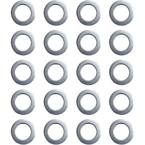20 PCS Oil Drain Plug Gasket Washer Crush Seals, Screw Washer, Aluminum Crush Washer, Compatible with Honda, Fits Civic, Accord, CR-V/CRV, Pilot, Odyssey and More (Silver)