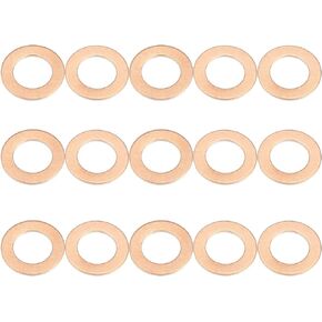 X AUTOHAUX 15pcs Oil Drain Plug Washer Gaskets Universal Engine Oil Crush Washers Drain Plug Gaskets 12x20x1mm 0.47''x0.79''x0.04''