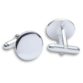 Round Cufflinks in Sterling Silver
