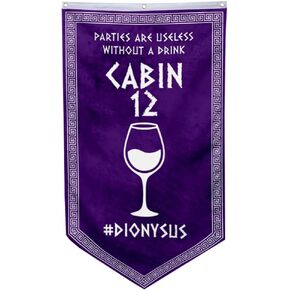 Cabin 12 Dionysus Banner Flag Man Cave Bed Room Home Office Party Decor 30x50 Inch (B)