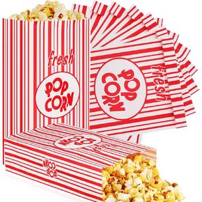 أكياس الفشار الورقية أكياس الفشار ذات القاع المسطح 2 أونصة أكياس الفشار ذات الفيلم القابل للتصرف الوجبات الفردية حاوية الفشار المقاومة للتسرب والزيت خمر الرجعية الأكمام الفشار الأحمر والأبيض (300 جهاز كمبيوتر شخصى) in Kuwait