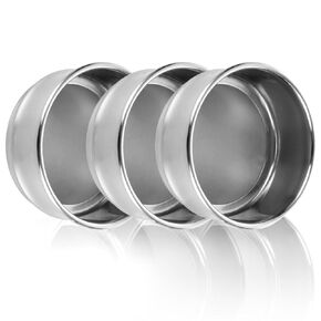 3 PCS 304 Stainless Steel Test Sieves, 200 Mesh 0.074mm + #80 Mesh 0.18mm +#60 Mesh 0.28mm Aperture Lab Standard Test Sieve, φ10cm/4"Dia Economy Test Sieve for Industrial Laboratory