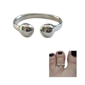 925 Sterling Silver 5mm Balls Toe Ring for women - Elegant yet Dainty Ring | Handmade by MiYa Jewelry creations