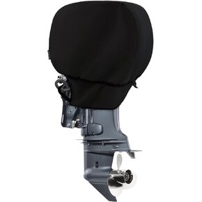 Waterproof Outboard Motor Cover 600D Fade Resistant Boat Engine Hood Cowling Cover Fits Motor 25-50 HP, Grey in Kuwait