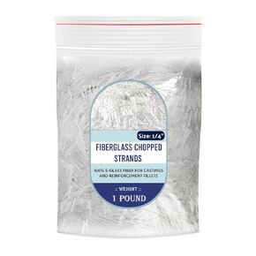 1/4" Chopped Fiberglass Strands - 25 Pounds - E-Glass Fibers for Boats Mould Tub Shower Vessels Tanks Pool Repair