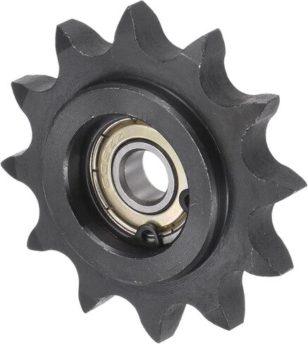Idler Sprocket - [معرف 12 سن × 8 مم] من الفولاذ الكربوني مع محمل فردي لآلات الطحن والحفر للاستخدام ISO 04C | 1/2 بوصة الملعب in Saudi Arabia