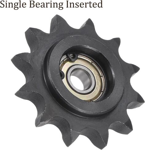 Idler Sprocket - [معرف 12 سن × 8 مم] من الفولاذ الكربوني مع محمل فردي لآلات الطحن والحفر للاستخدام ISO 04C | 1/2 بوصة الملعب in Saudi Arabia