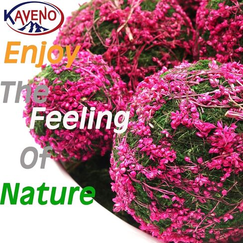 Moss Decorative Ball Colorful Natural Moss Ball 2.4"-Set of 12 (Pink 2.4") in Saudi Arabia