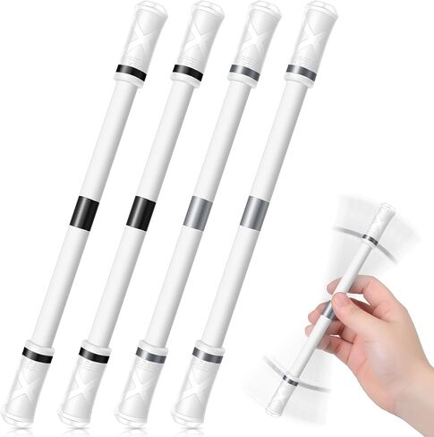 4 Pieces Pen Spinning Spinner Pen Gaming Pen Spinning Mod Gaming Spinning Pens Flying Spinning Pen Finger Rotating Pen for Kids Teens Student Games Learning Office Supplies (Black, Blue) in Saudi Arabia