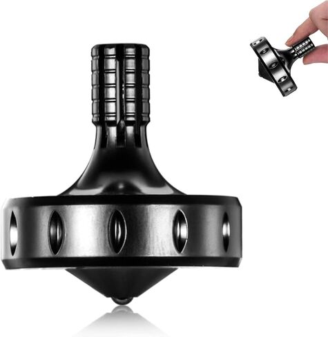 Precision Metal Spinning Top, Long Lasting Spin Time and Perfect Balance, Skilled Adult Easily Exceed 10 Mins, Portable Stainless Steel EDC Office Desktop Game Toys (3PCS L+M+S, Iridescent) in Kuwait